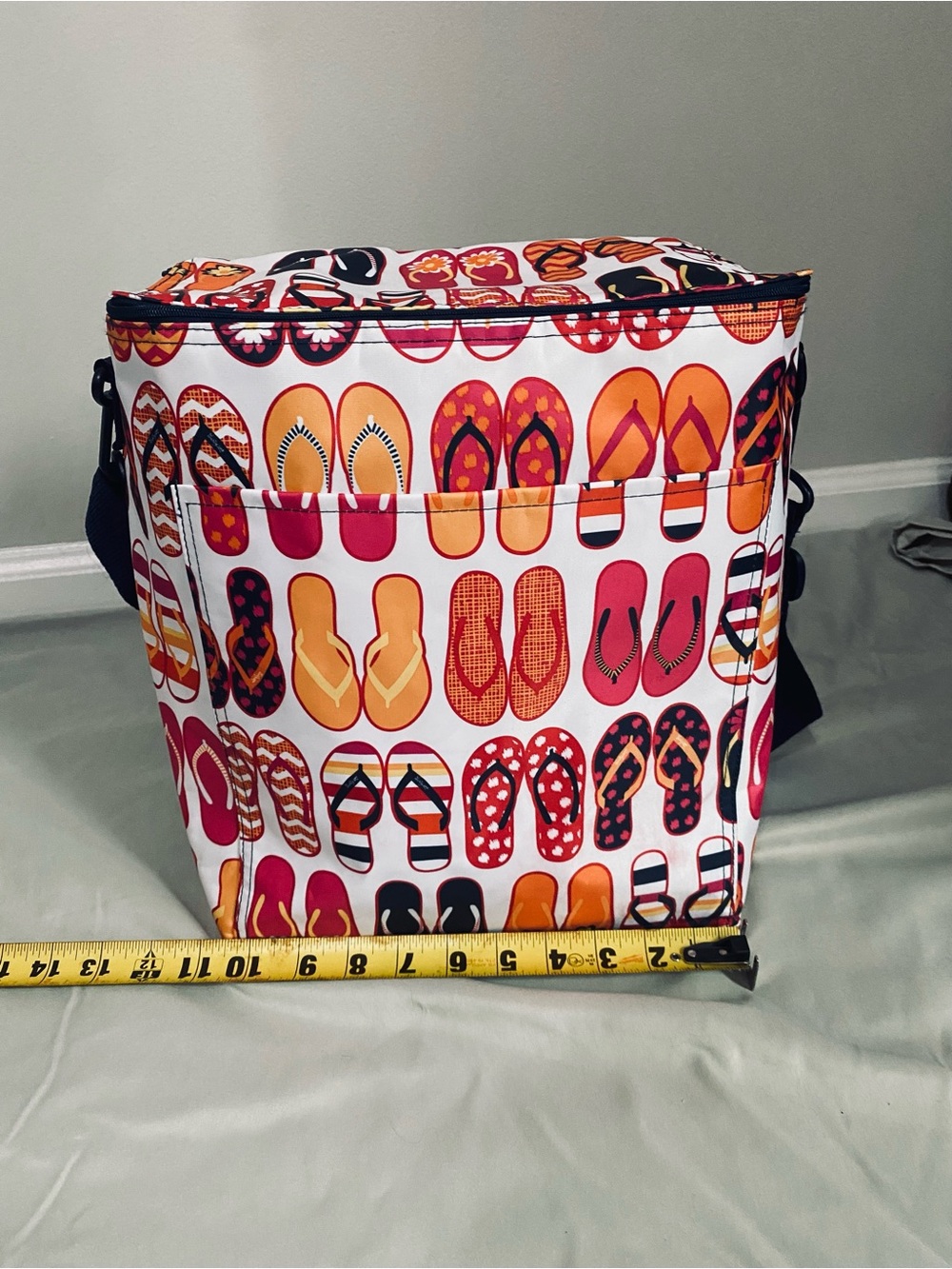Thirty-One Gifts Flip Flop Print Beach Tote Set Utility Tote Cooler,Cinch Bundle - Picture 6 of 11